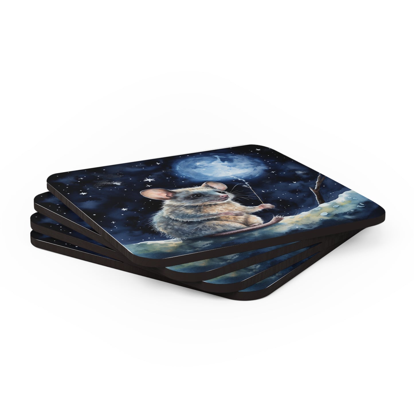 Nighttime Possum Coaster Set (Series 14)