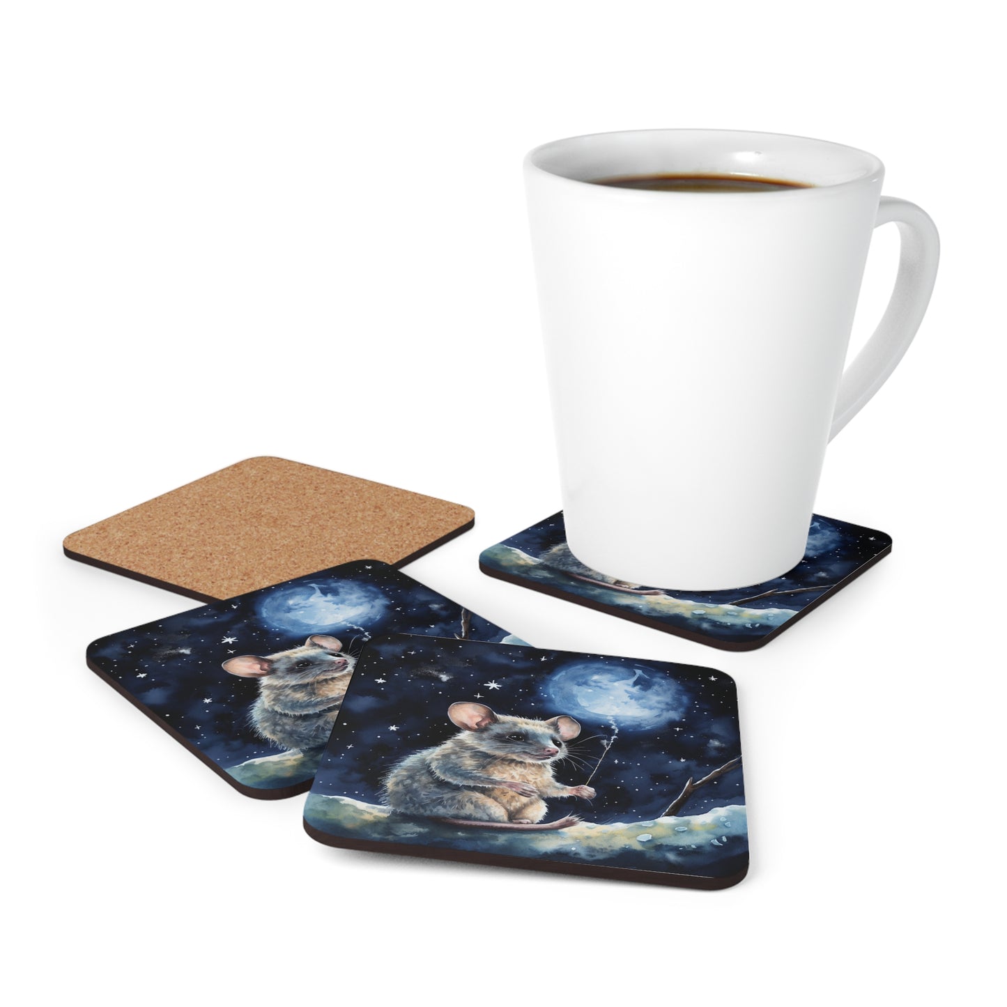 Nighttime Possum Coaster Set (Series 14)