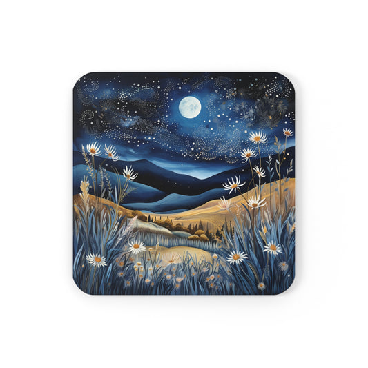 Nighttime Mountains Native plants  Coaster Set (Series 3)