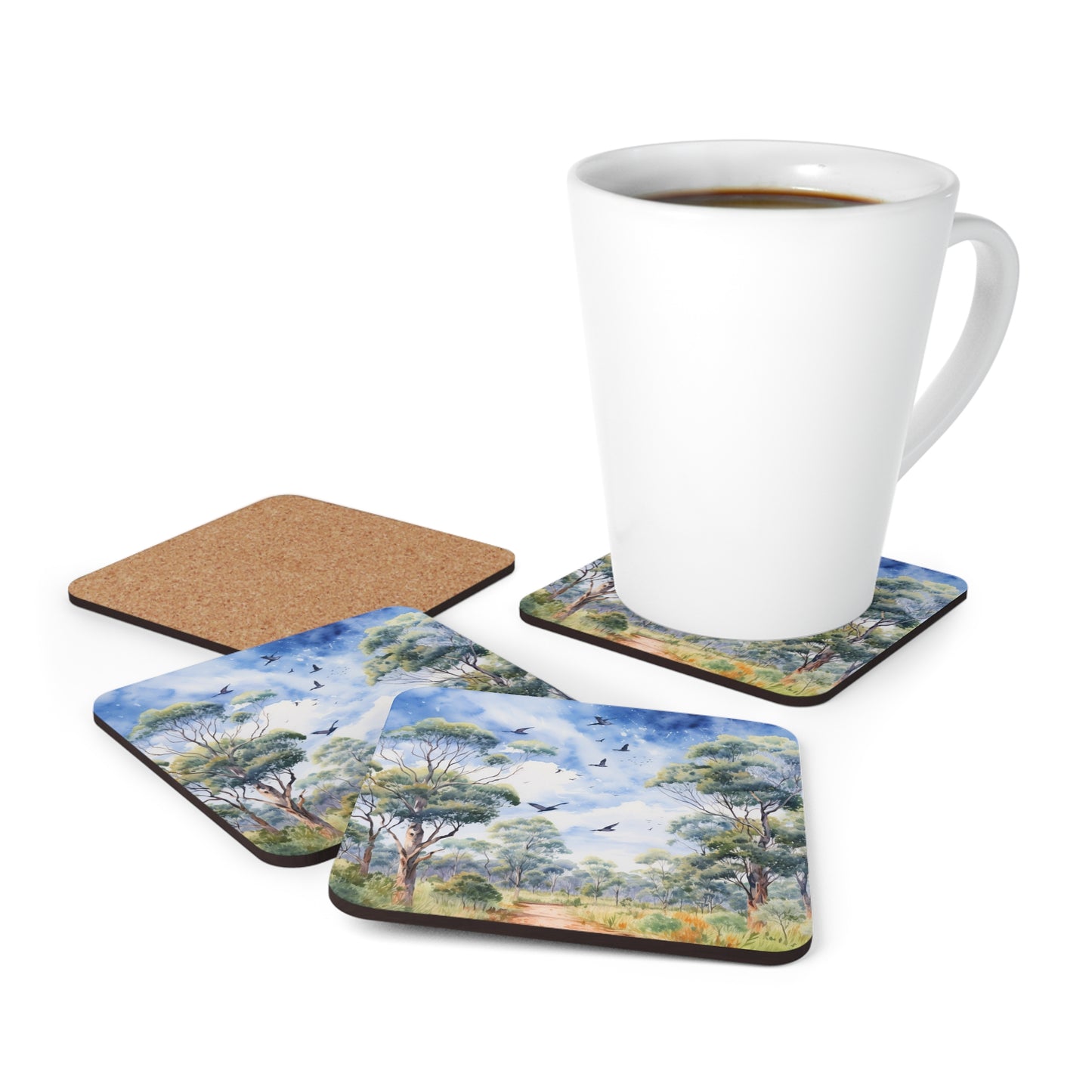 Daytime Native plants  Coaster Set (Series 3)