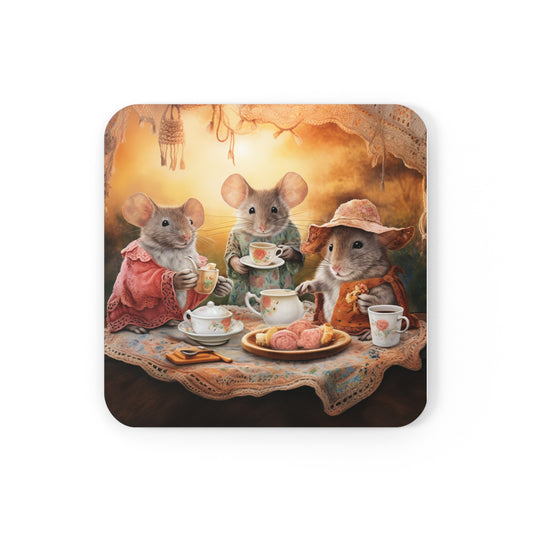 Dawn's Delight - Native Australian Mice Tea Party Coaster Set (Series 8)