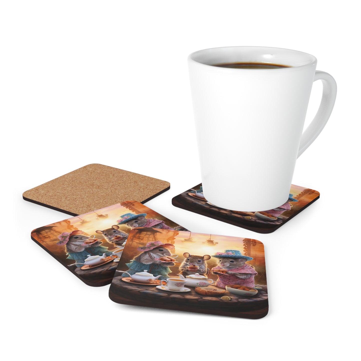 Dawn's Delight - Native Australian Mice Tea Party Coaster Set (Series 1)