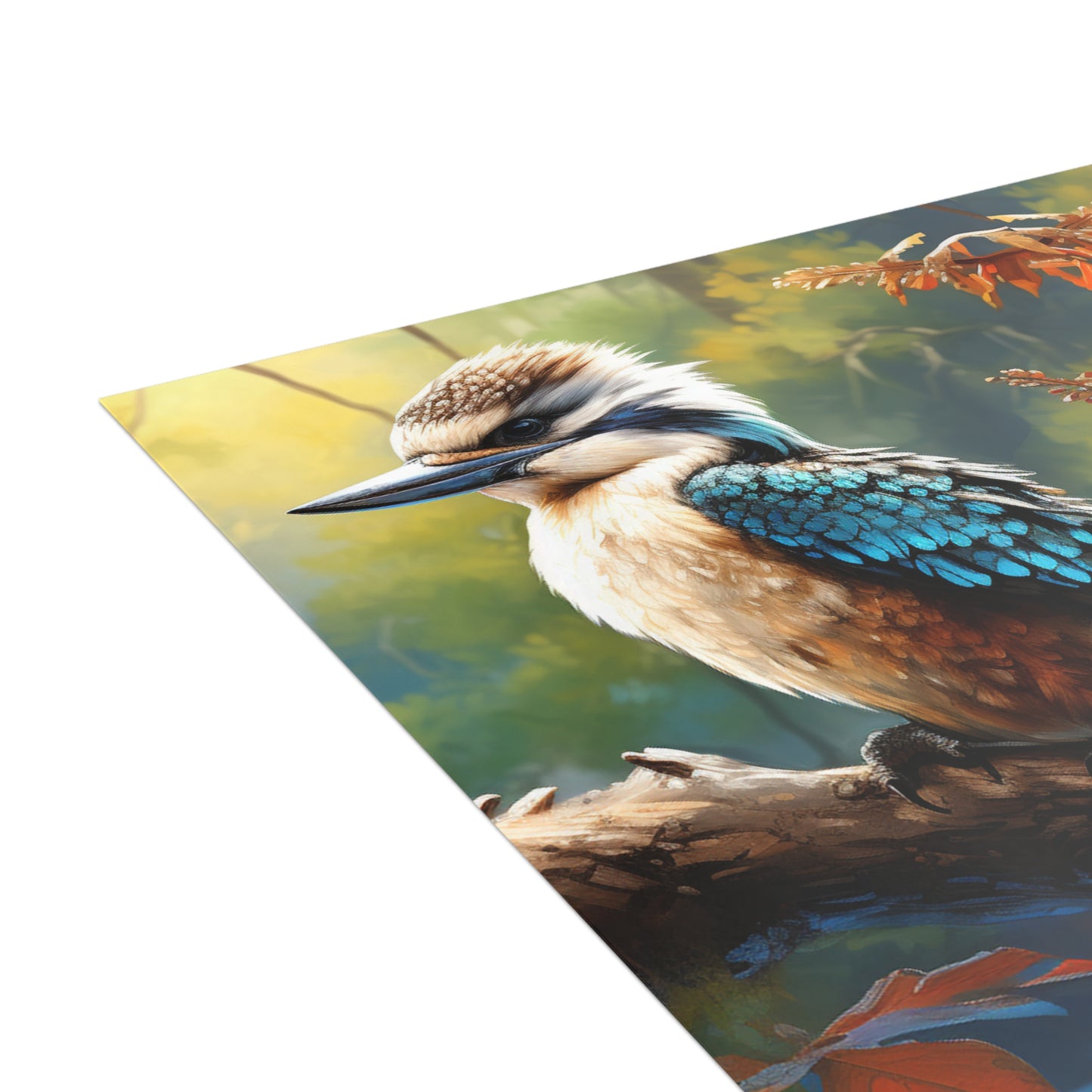 Yarra Gaze: Watercoloured Australian Kookaburra - Greeting Card