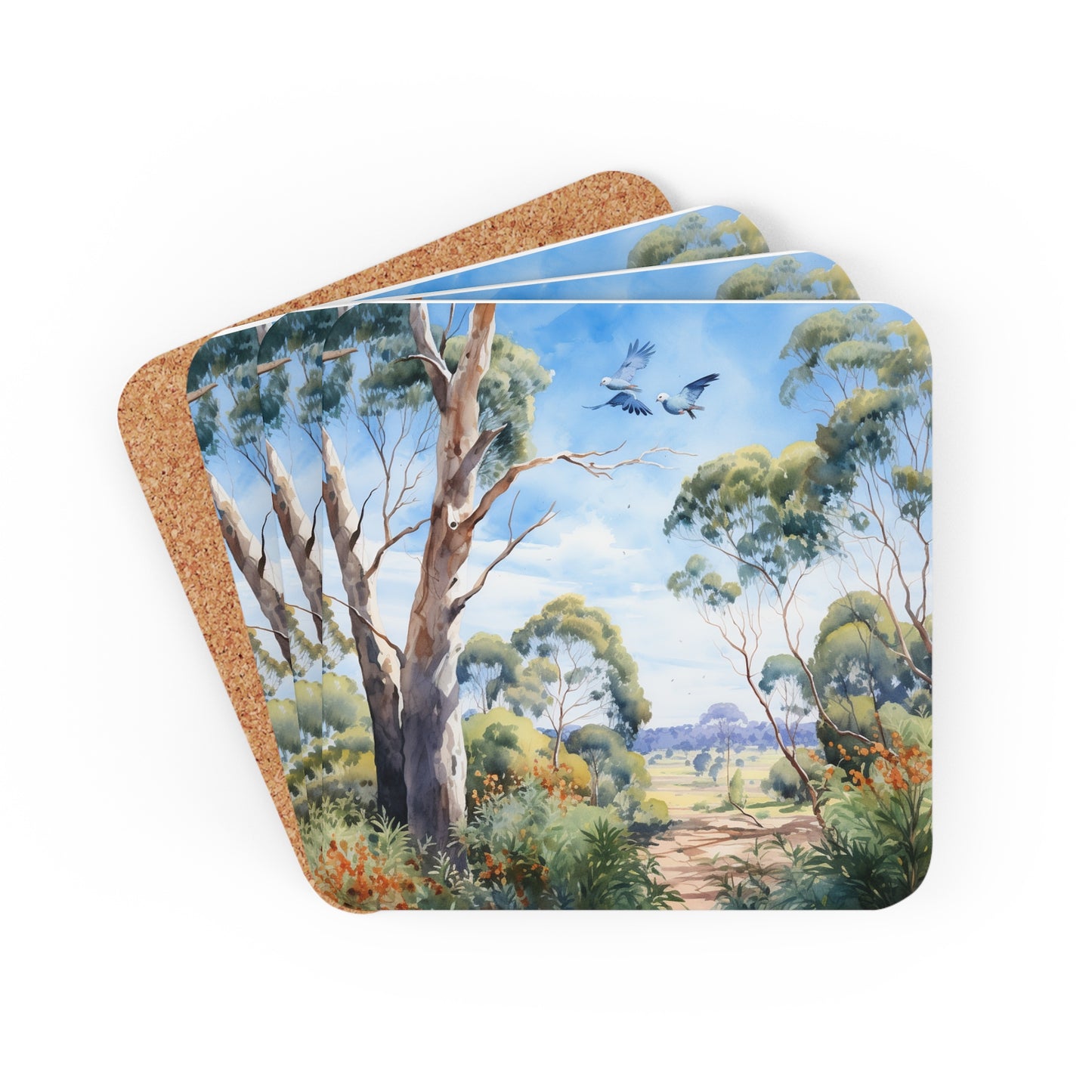 Daytime Native plants  Coaster Set (Series 1)