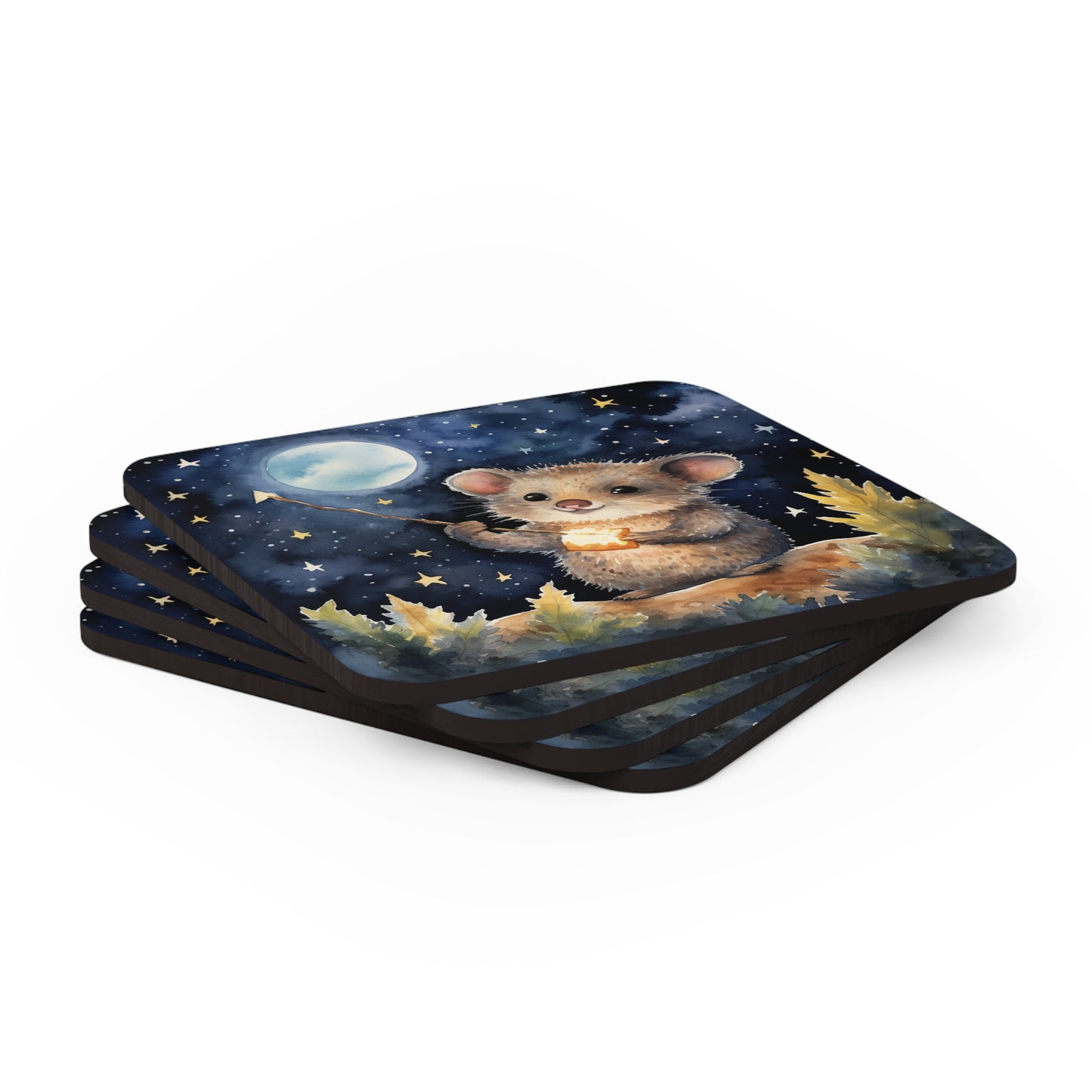 Nighttime Possum Coaster Set (Series 10)