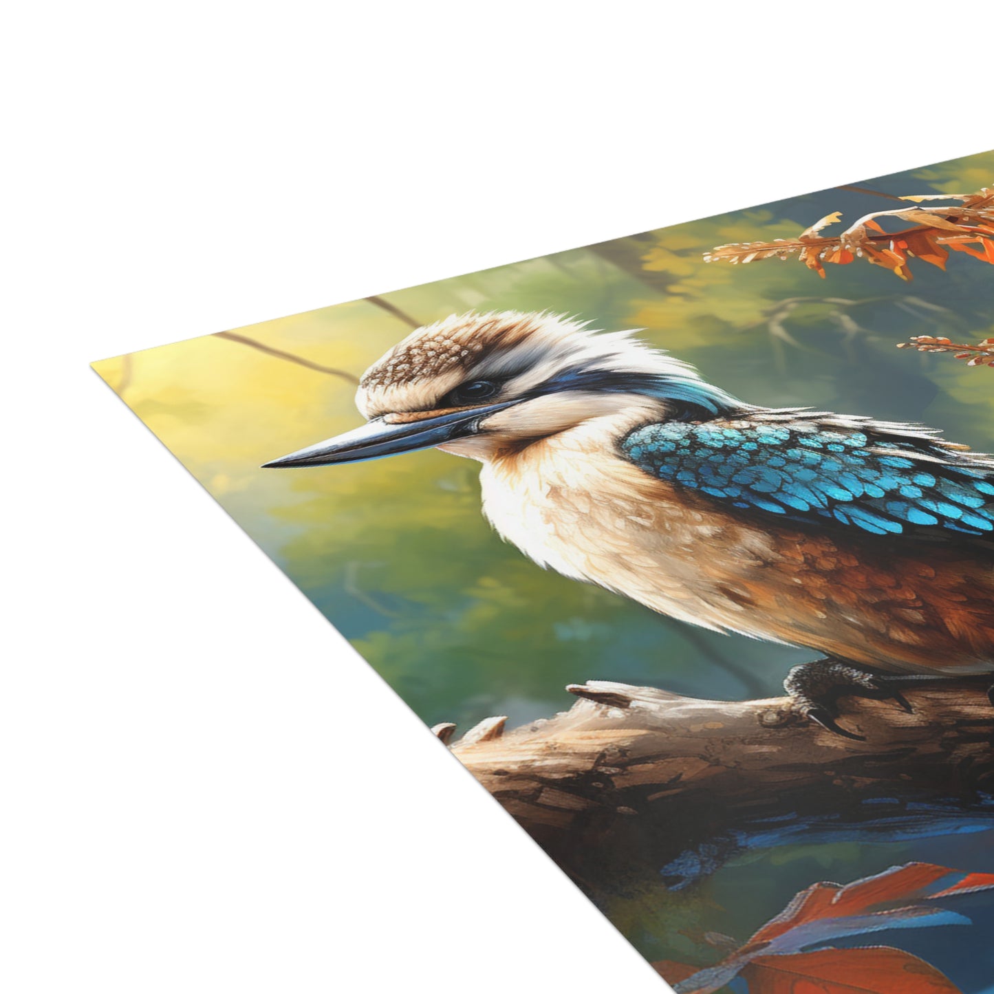 Yarra Gaze: Watercoloured Australian Kookaburra - Greeting Card