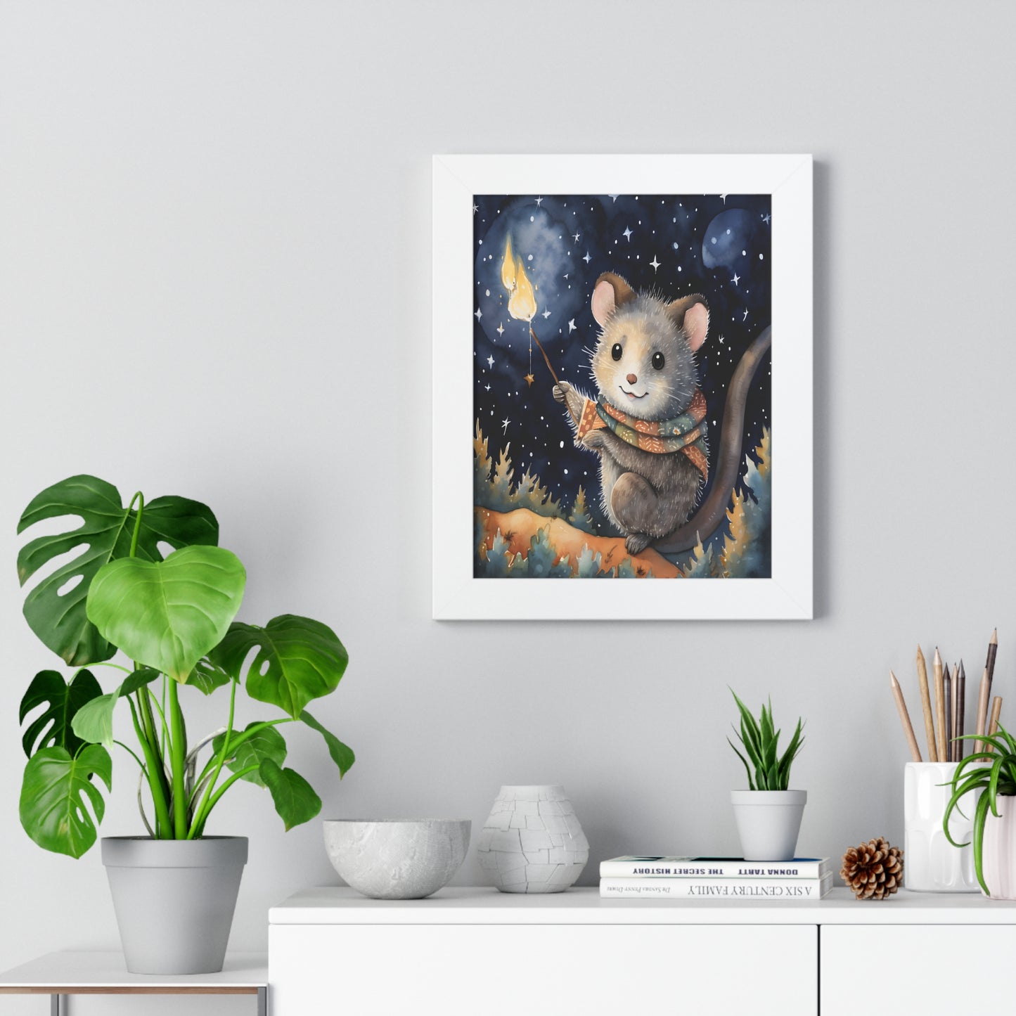 Starlit Whimsy: Possum's Moonlit Moment