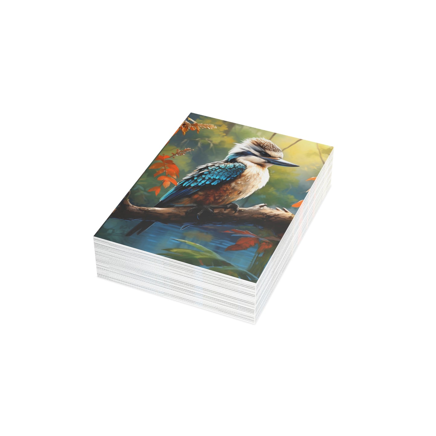 Yarra Gaze: Watercoloured Australian Kookaburra - Greeting Card