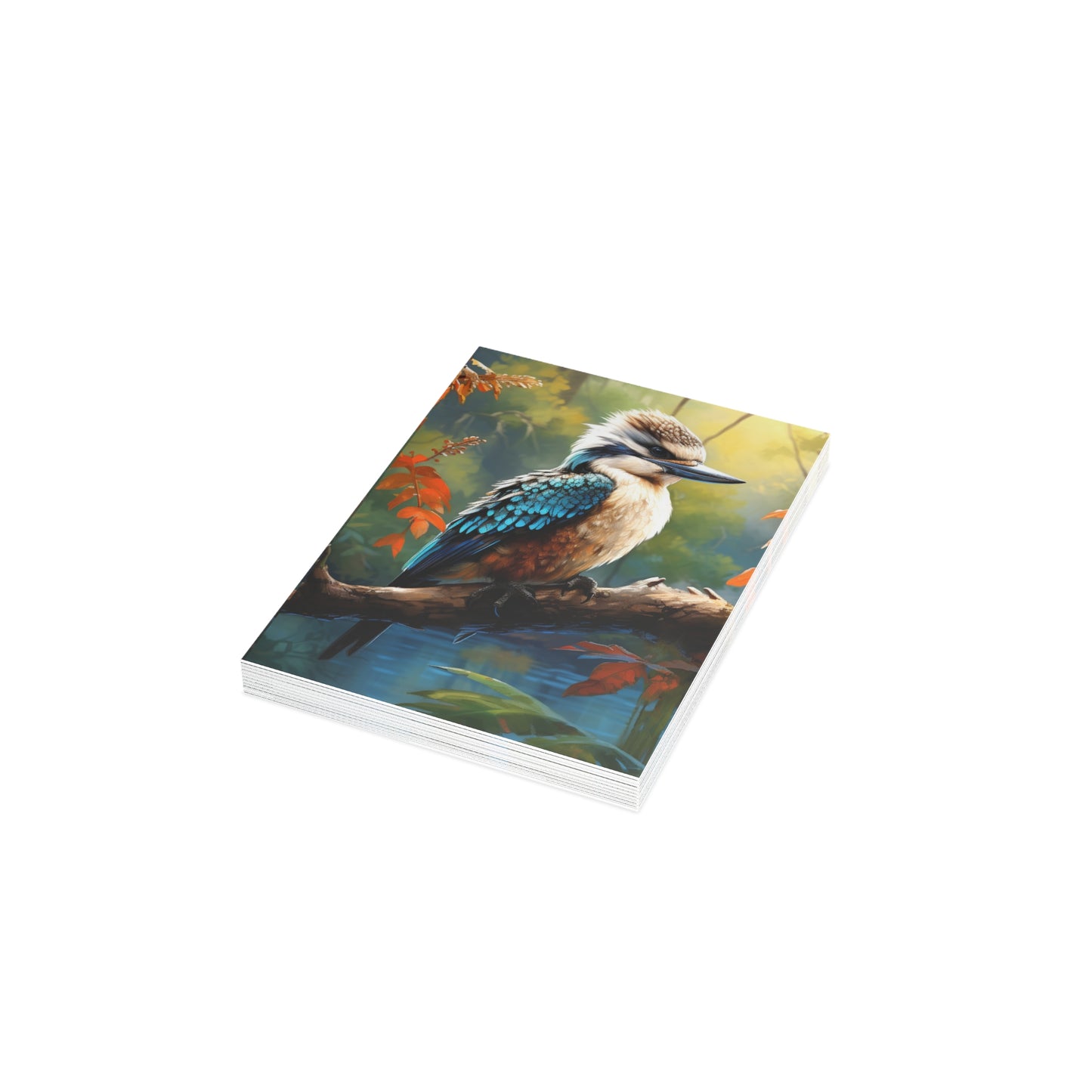 Yarra Gaze: Watercoloured Australian Kookaburra - Greeting Card