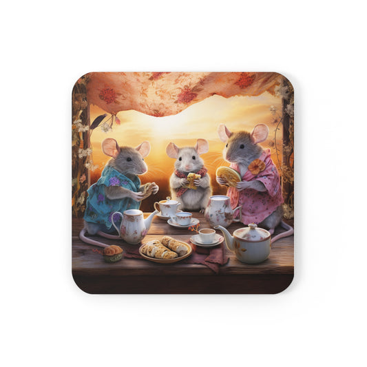 Dawn's Delight - Native Australian Mice Tea Party Coaster Set (Series 3)