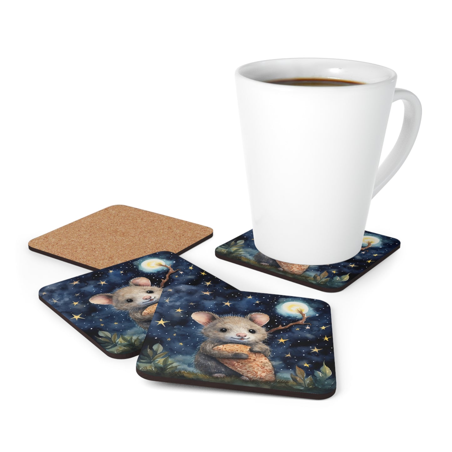 Nighttime Possum Coaster Set (Series 9)