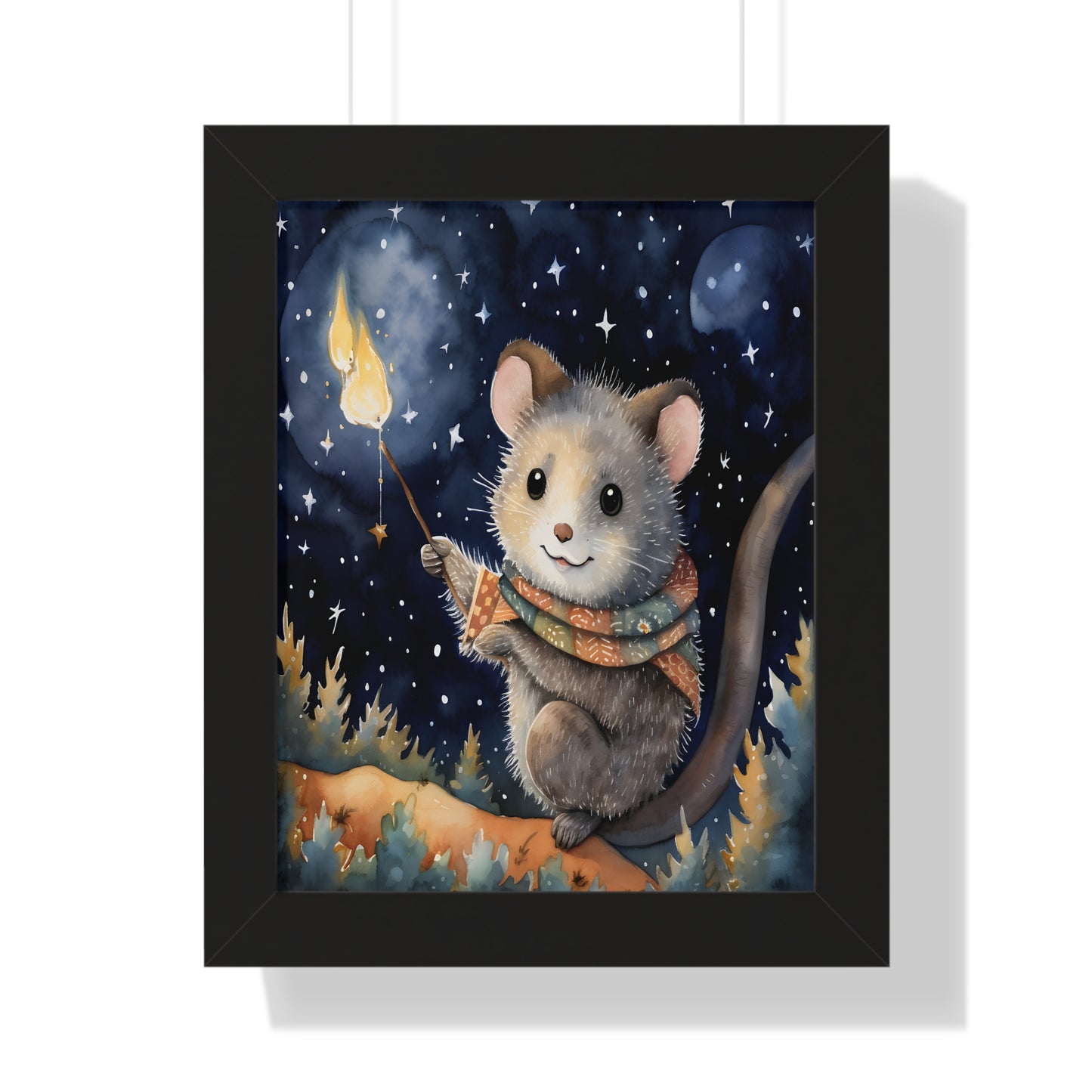 Starlit Whimsy: Possum's Moonlit Moment