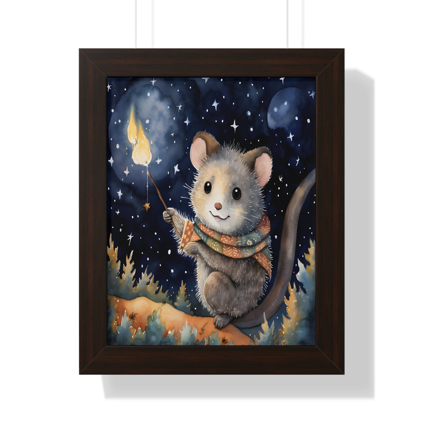 Starlit Whimsy: Possum's Moonlit Moment