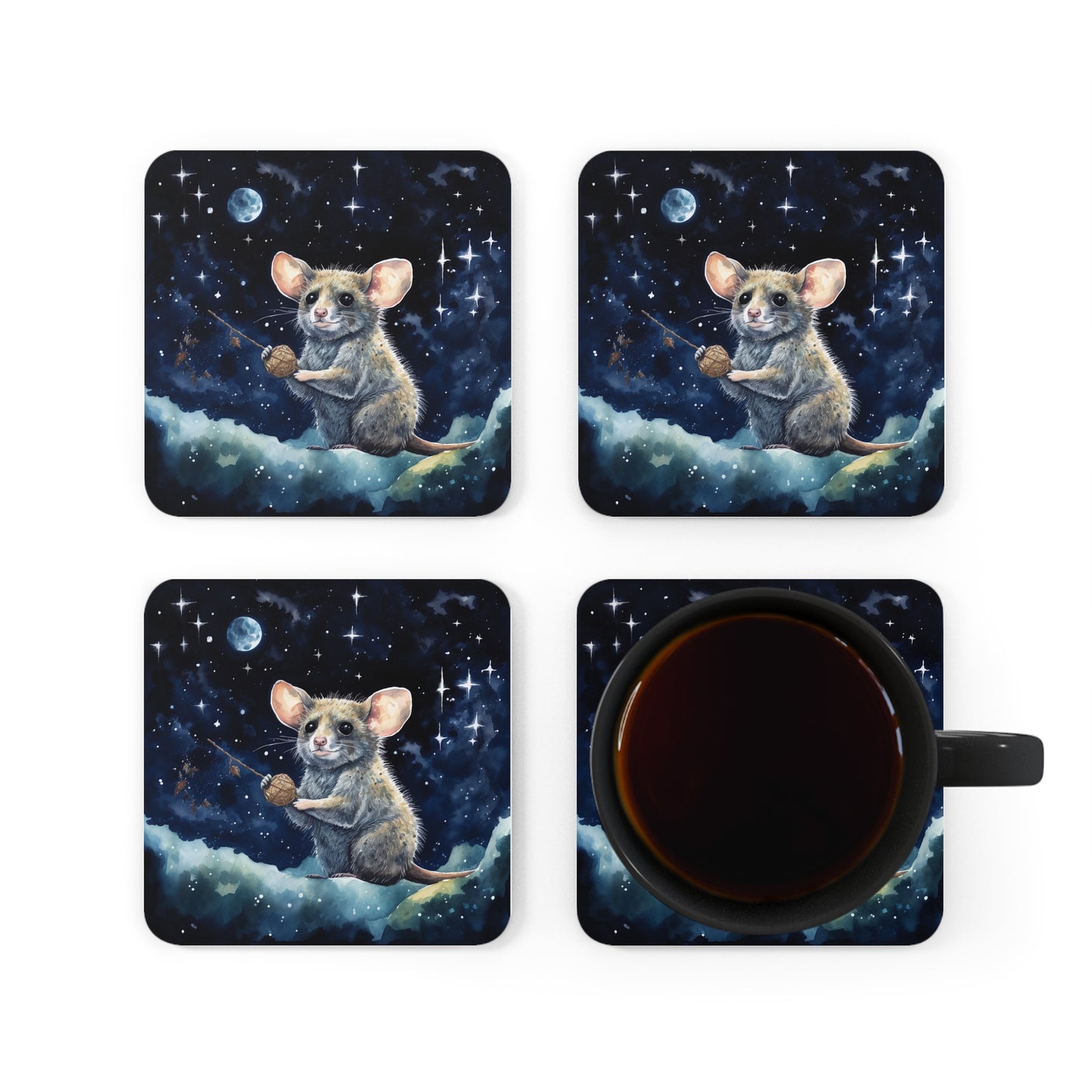 Nighttime Possum Coaster Set (Series 13)