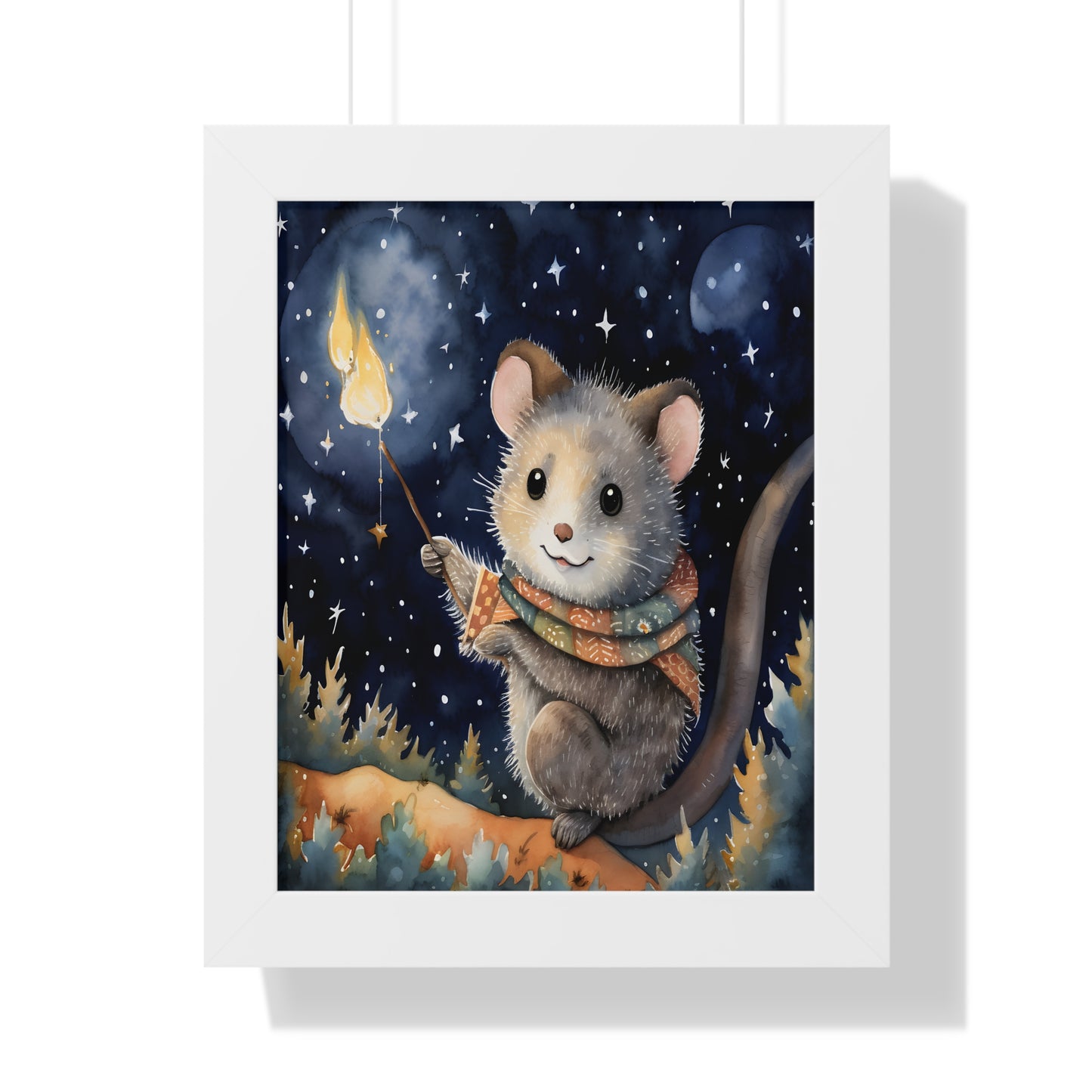 Starlit Whimsy: Possum's Moonlit Moment