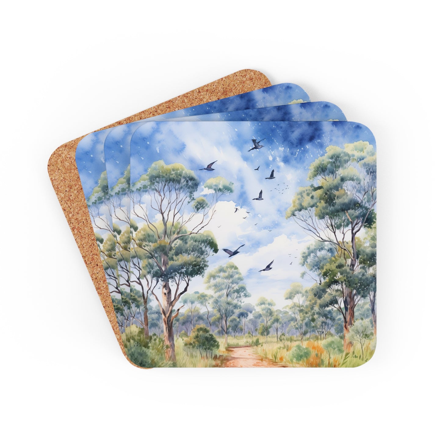 Daytime Native plants  Coaster Set (Series 3)